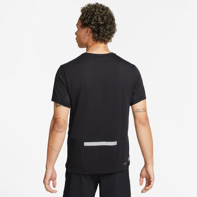 Nike Men's Dri-FIT Run Division Rise 365 Short Sleeve Top - BlackToe Running#colour_black-reflective-silver