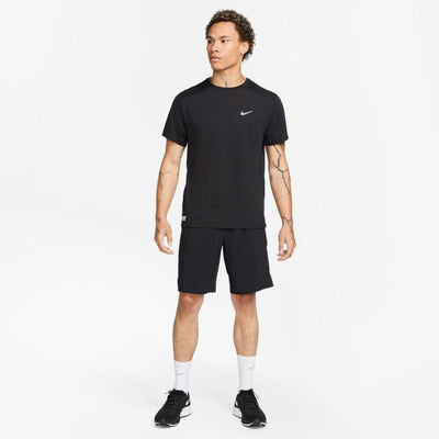 Nike Men's Dri-FIT Run Division Rise 365 Short Sleeve Top - BlackToe Running#colour_black-reflective-silver