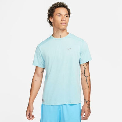 Nike Men's Dri-FIT Run Division Rise 365 Short Sleeve Top Men's Tops - BlackToe Running#colour_ocean-bliss-reflective-silver