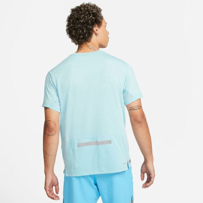 Nike Men's Dri-FIT Run Division Rise 365 Short Sleeve Top Men's Tops - BlackToe Running#colour_ocean-bliss-reflective-silver