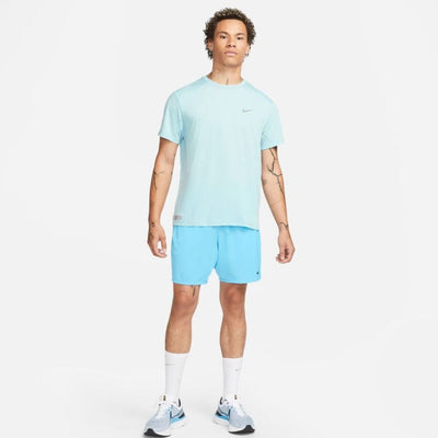 Nike Men's Dri-FIT Run Division Rise 365 Short Sleeve Top Men's Tops - BlackToe Running#colour_ocean-bliss-reflective-silver