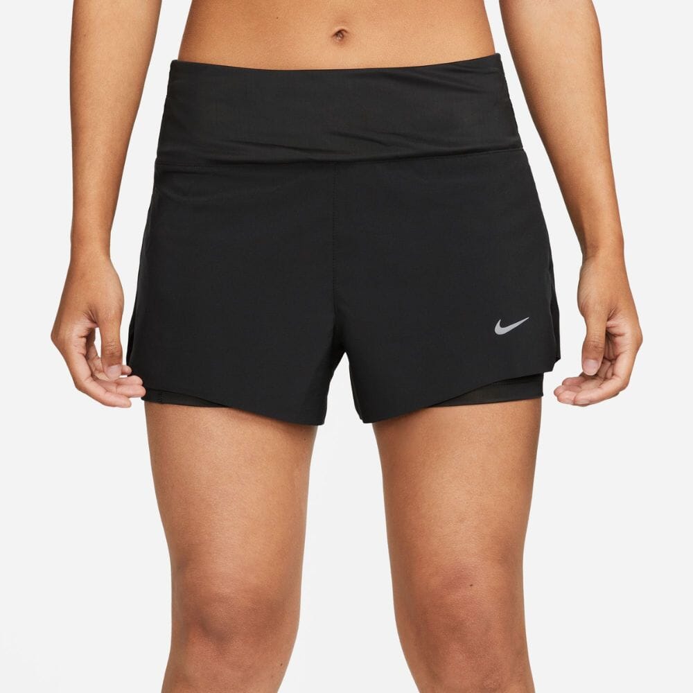 Nike Women's Dri-FIT Swift Mid-Rise 3 2-in-1 Running Shorts with Pockets