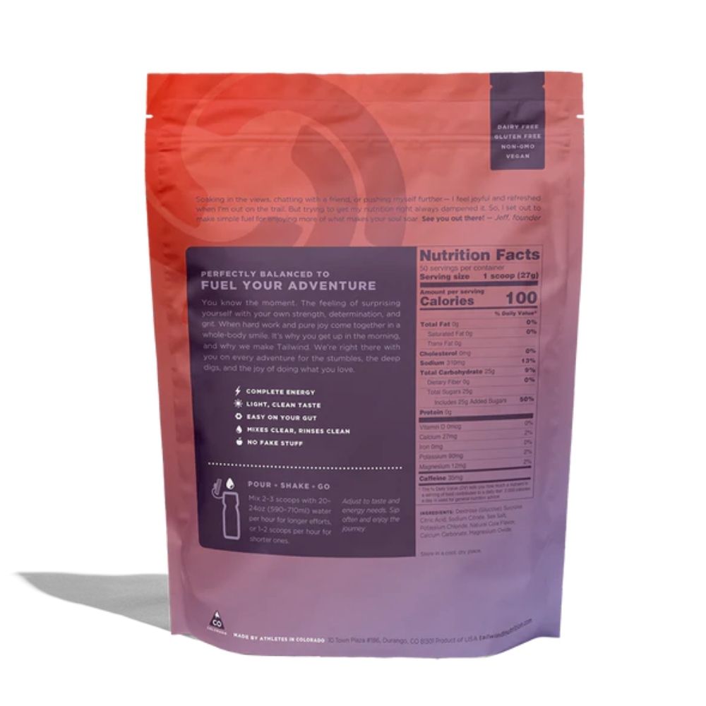 Tailwind Nutrition - 50 Serving Bag Caffeinated Nutrition - BlackToe Running#flavour_colorado-cola