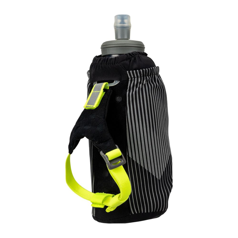 Nathan ExoDraw 2 Insulated Bottle 18 oz - BlackToe Running#colour_black-finish-lime