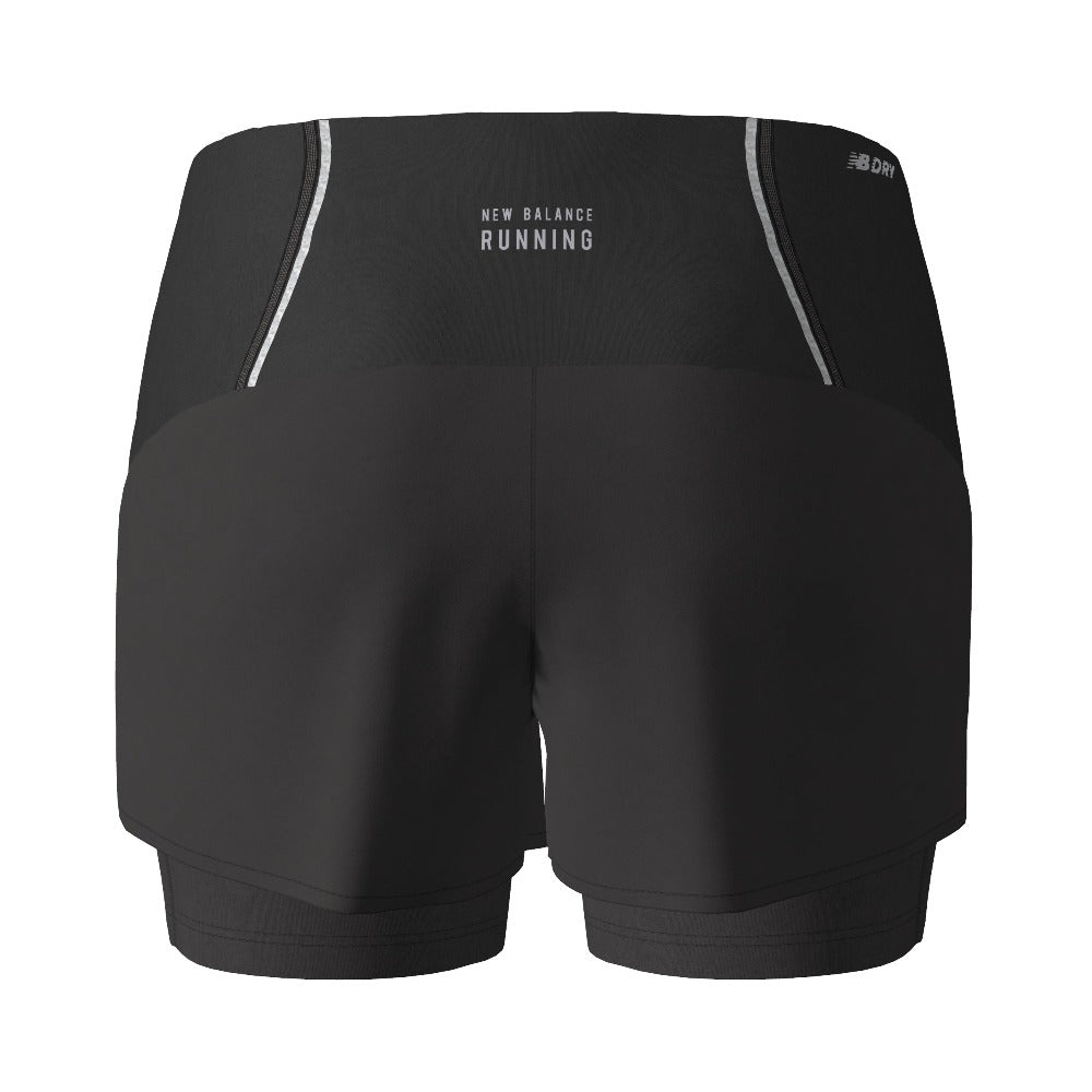 New Balance Women's Impact Run 2 in 1 Shorts Women's Shorts - BlackToe Running - 