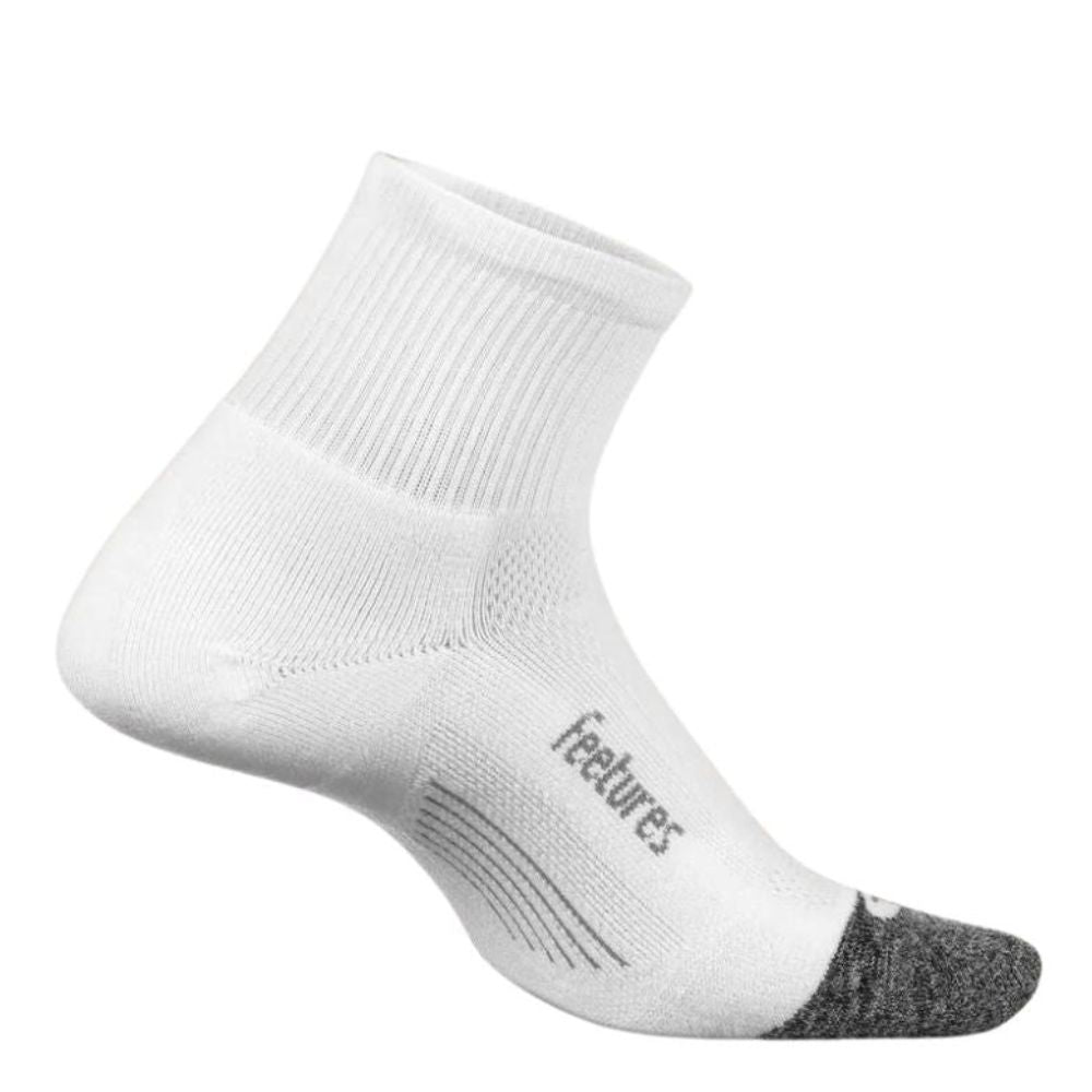 Feeture Elite Ultralight Cushion Quarter Socks - BlackToe Running#colour_white-grey