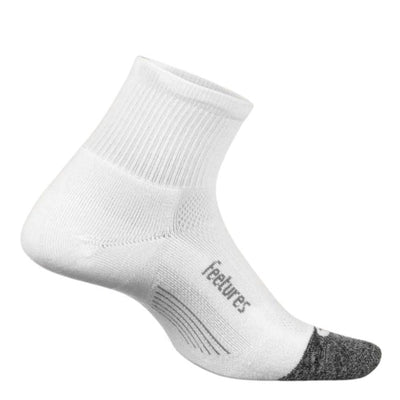 Feetures Elite Ultra Light Cushion Quarter Sock - BlackToe Running#colour_white