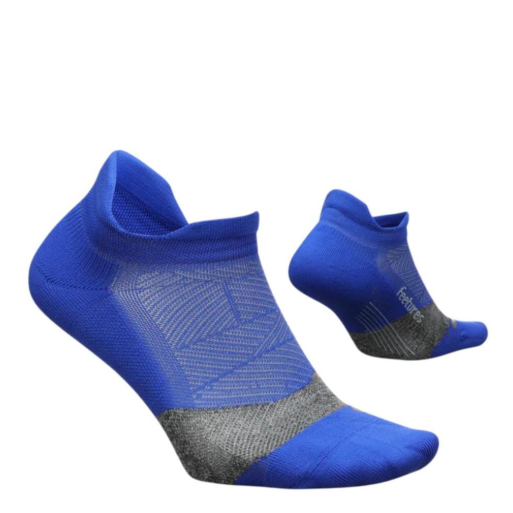 Feetures Elite Ultralight Cushion No-Show Tab Socks - BlackToe Running#colour_boost-blue