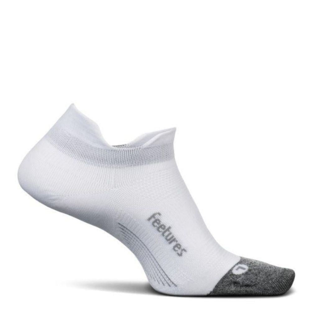 Feetures Elite Ultralight Cushion No-Show Tab Socks - BlackToe Running#colour_white