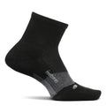 Feetures Merino 10 Ultralight Cushion Wool Quarter Socks - BlackToe running#colour_charcoal