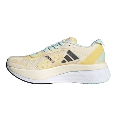Adidas Women's Adizero Boston 11 Women's Shoes - BlackToe Running#colour_ecru-tint-night-metallic-beam-yellow
