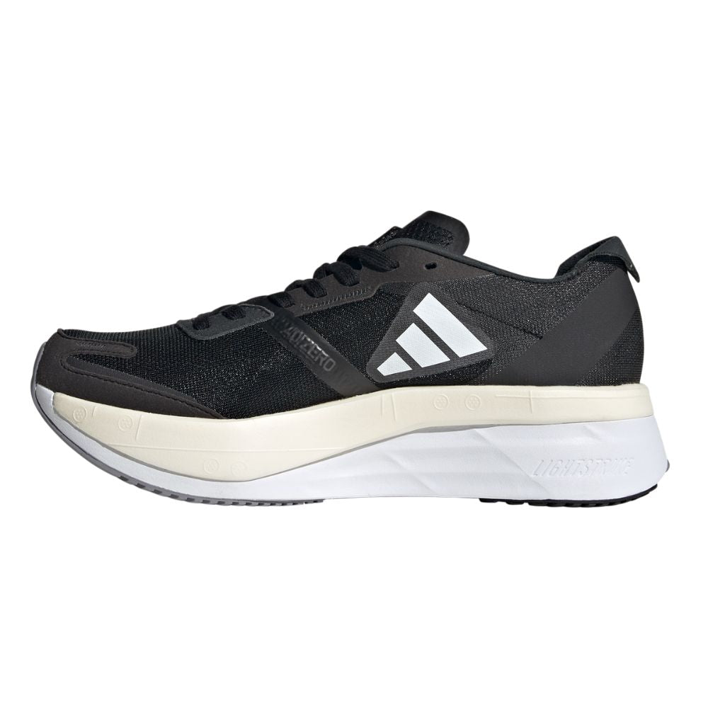 Adidas Women's Adizero Boston 11 Women's Shoes - BlackToe Running#colour_core-black-cloud-white-grey-three
