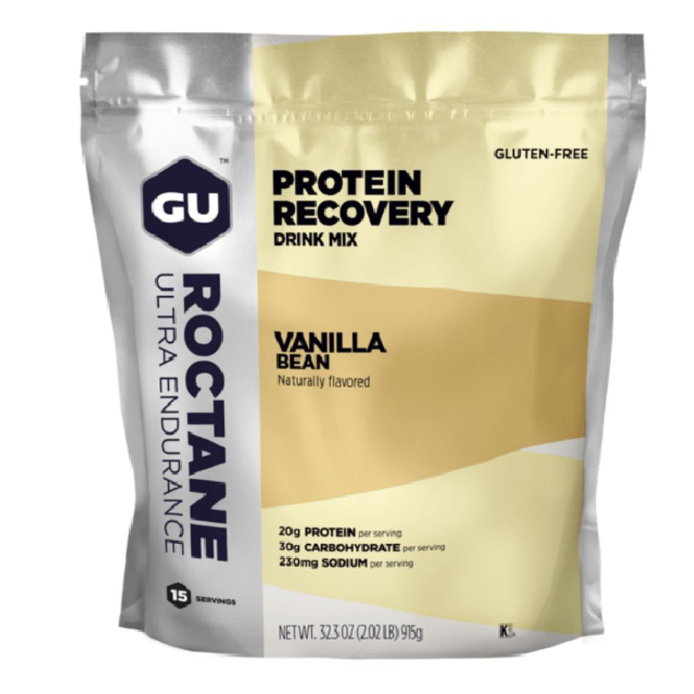 GU Roctane Protein Recovery Drink Mix - 15 Serving Bag Nutrition - BlackToe Running#flavour_vanilla-bean