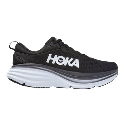 Hoka One One Men's Bondi 8 - BlackToe Running#colour_black-white