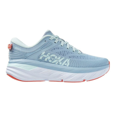 Hoka One One Women's Bondi 7 - WIDE Women's Shoes - BlackToe Running#colour_blue-fog-blue-glass
