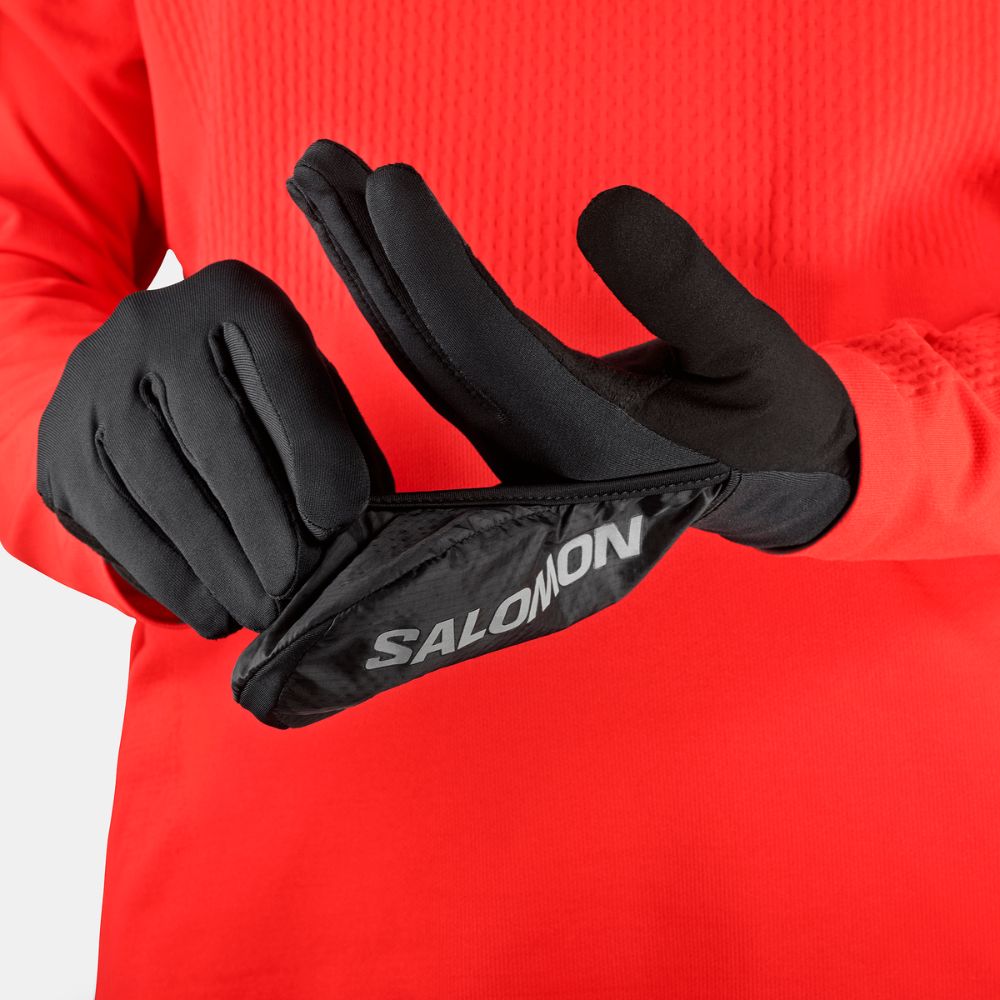 Salomon Fast Wing Winter Glove Accessories - BlackToe Running#colour_deep-black