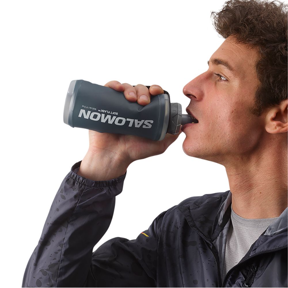 Salomon Active Handheld Hydration Systems - BlackToe Running#colour_black-slate-grey