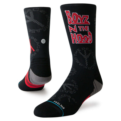 Stance Men's  Run Boyz In The Hood Light Cushion Crew Socks - BlackToe Running#colour_boys-in-the-hood