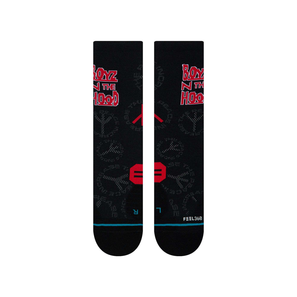 Stance Men's  Run Boyz In The Hood Light Cushion Crew Socks - BlackToe Running