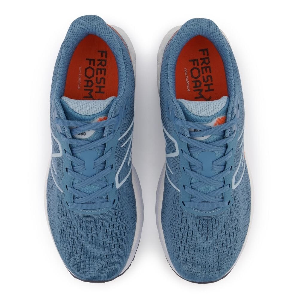 New Balance Men's Fresh Foam X 880v12 - BlackToe Running#colour_spring-tide-vibrant-orange-morning-fog