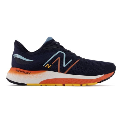 New Balance Men's Fresh Foam X 880v12 - BlackToe Running#colour_eclipse-vibrant-apricot-bleach-blue-vibrant-orange