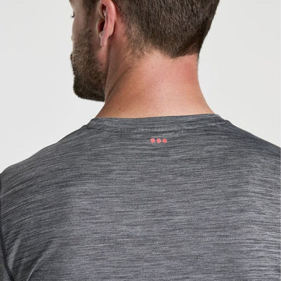 Saucony Men's Boulder Baselayer - BlackToe Running#colour_black-heather
