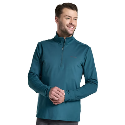 Saucony Men's Solstice 1/4 Zip - BlackToe Running#colour_lagoon