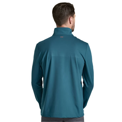 Saucony Men's Solstice 1/4 Zip - BlackToe Running#colour_lagoon