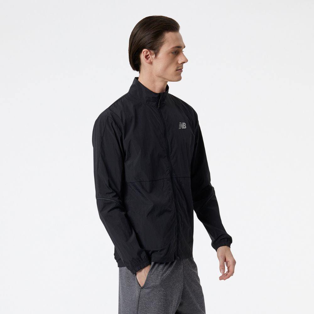 New Balance Men's Impact Run Packable Jacket Men's Tops - BlackToe Running#colour_black