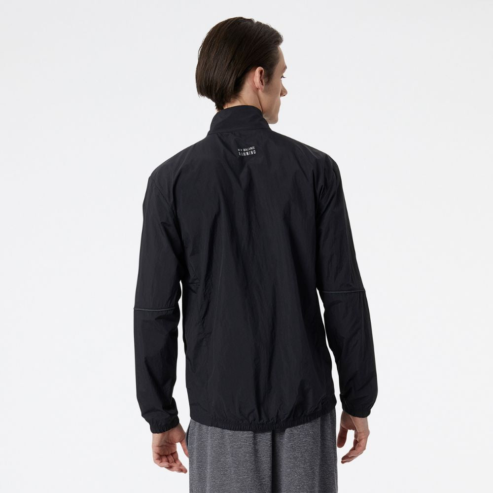 New Balance Men's Impact Run Packable Jacket Men's Tops - BlackToe Running#colour_black