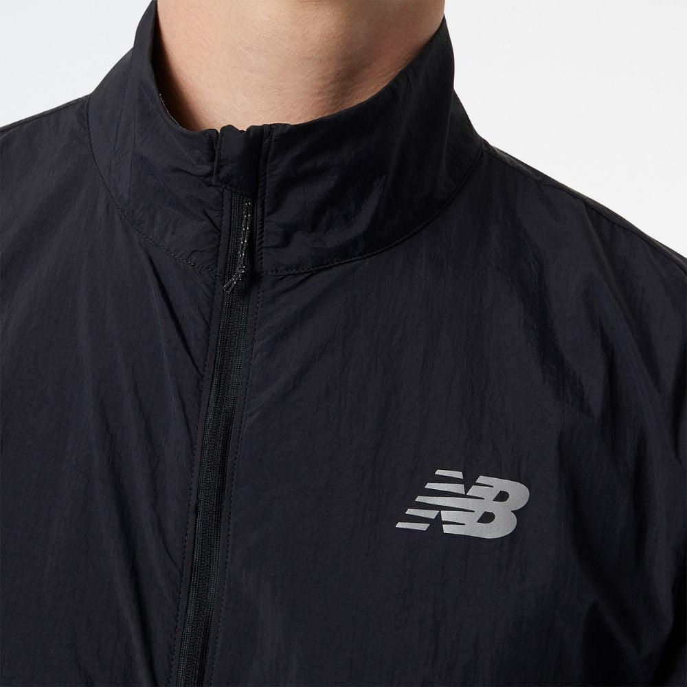 New Balance Men's Impact Run Packable Jacket Men's Tops - BlackToe Running#colour_black