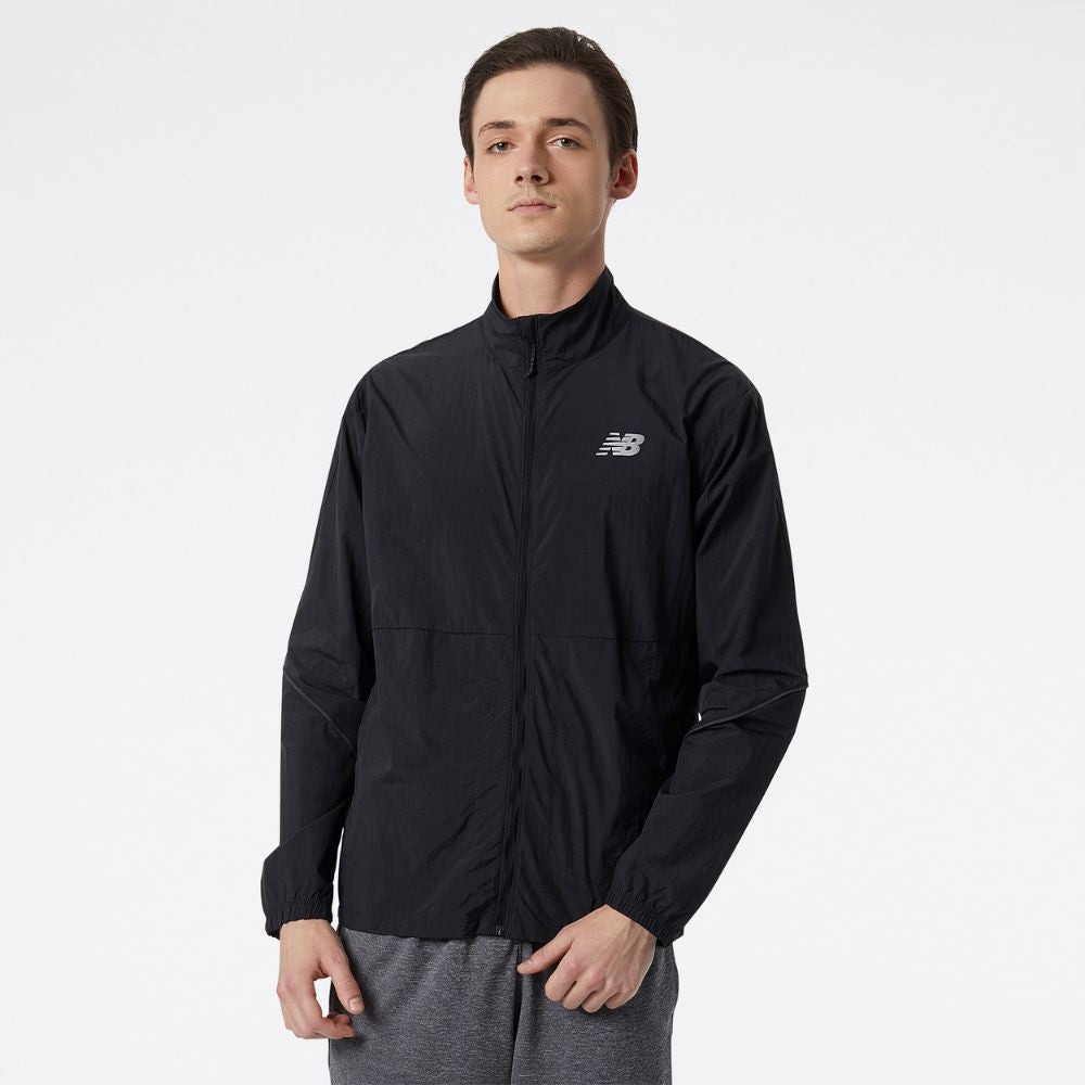 New Balance Men's Impact Run Packable Jacket Men's Tops - BlackToe Running