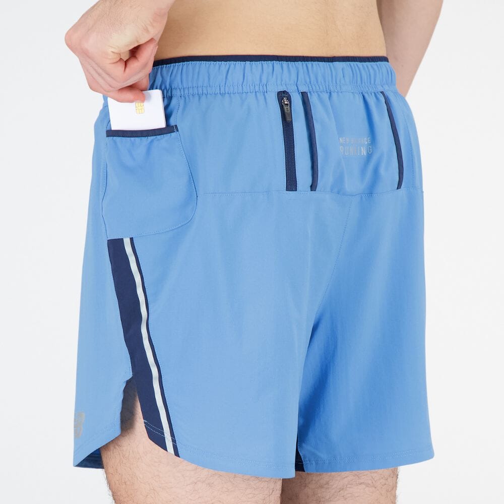 New Balance Men's Impact Run 5 Inch Short Men's Bottoms - BlackToe Running#colour_light-heritage-blue