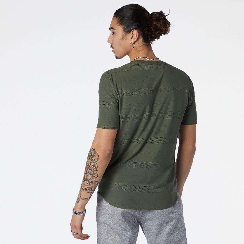 New Balance Men's Q Speed Jacquard SS - BlackToe Running#colour_norway-spruce