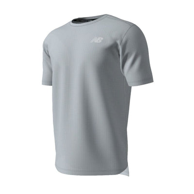 New Balance Men's Impact Run Short Sleeve Men's Tops - BlackToe Running#colour_athletic-grey