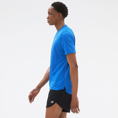 New Balance Men's Impact Run Short Sleeve Men's Tops - BlackToe Running#colour_cobalt-heather
