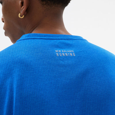New Balance Men's Impact Run Short Sleeve Men's Tops - BlackToe Running#colour_cobalt-heather