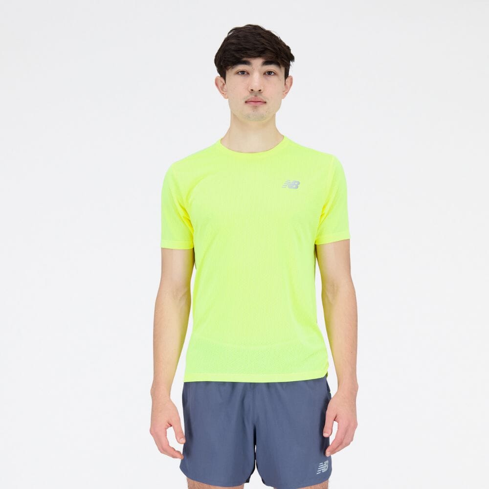 New Balance Men's Impact Run Short Sleeve Men's Tops - BlackToe Running