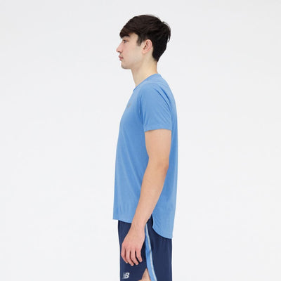New Balance Men's Impact Run Short Sleeve Men's Tops - BlackToe Running#colour_heritage-blue-heather
