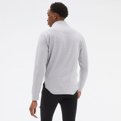 New Balance Men's Heat Grid Half Zip Men's Tops - BlackToe Running#colour_athletic-grey