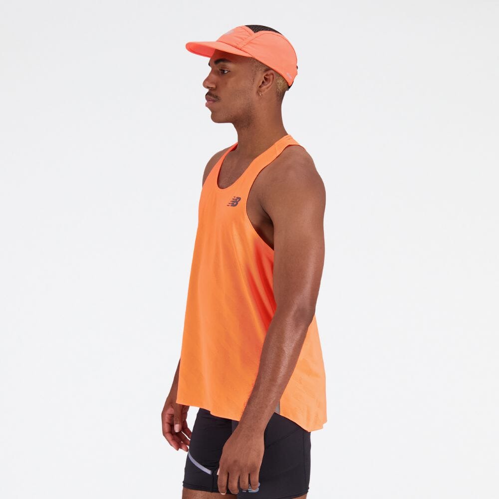 New Balance Men's Q Speed Jacquard Singlet Men's Top - BlackToe Running#colour_neon-dragonfly