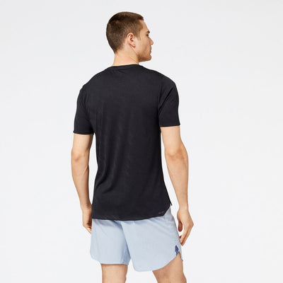 New Balance Men's Q Speed Jacquard ICEx Short Sleeve Men's Tops - BlackToe Running#colour_black