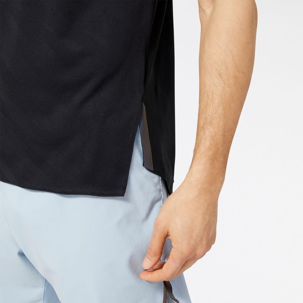 New Balance Men's Q Speed Jacquard ICEx Short Sleeve Men's Tops - BlackToe Running