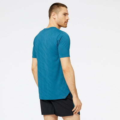 New Balance Men's Q Speed Jacquard ICEx Short Sleeve Men's Tops - BlackToe Running#colour_dark-moonstone