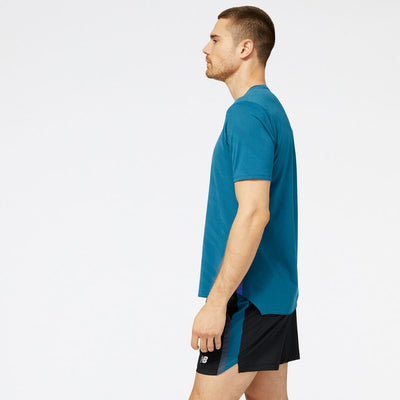 New Balance Men's Q Speed Jacquard ICEx Short Sleeve Men's Tops - BlackToe Running#colour_dark-moonstone