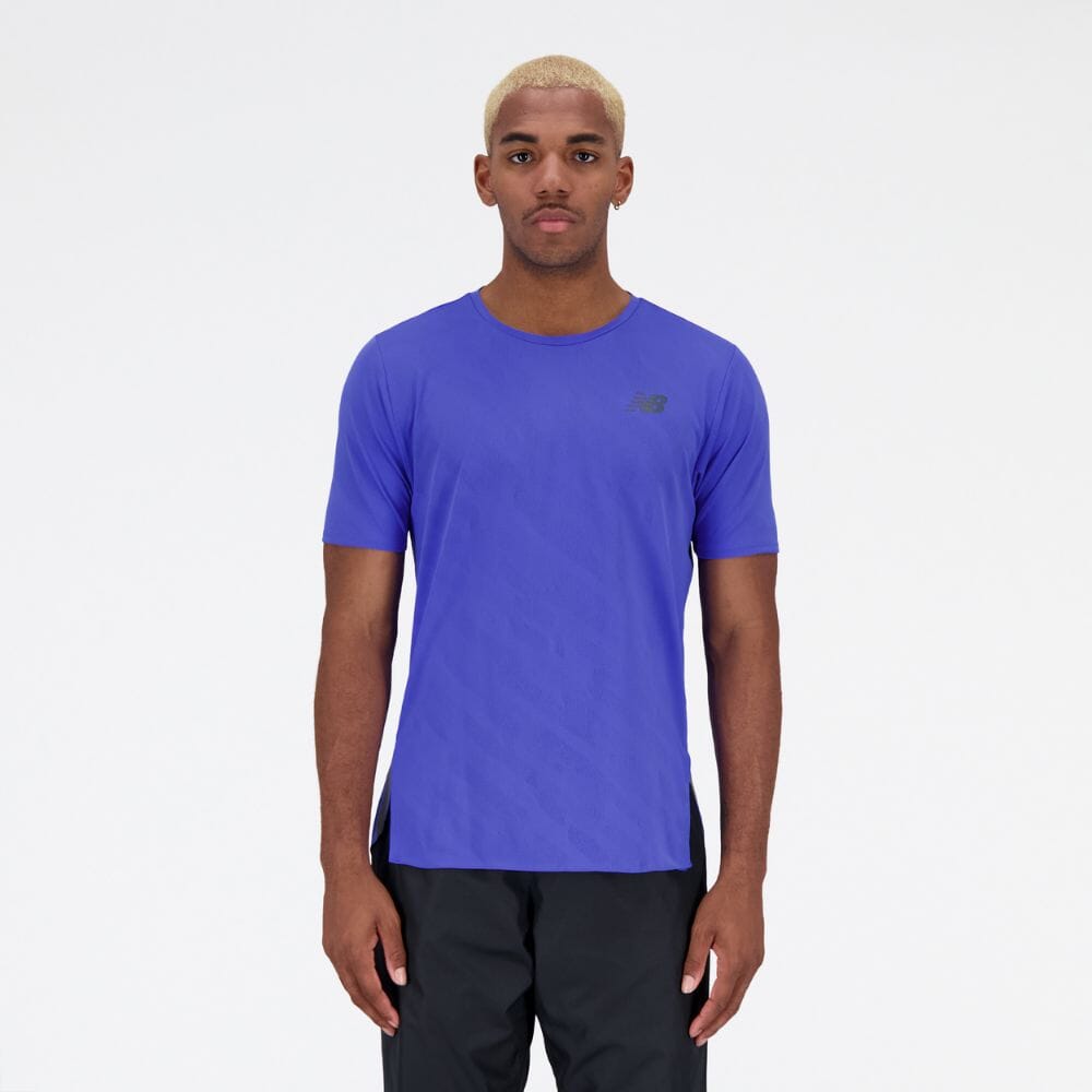 New Balance Men's Q Speed Jacquard ICEx Short Sleeve Men's Tops - BlackToe Running