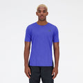 New Balance Men's Q Speed Jacquard ICEx Short Sleeve Men's Tops - BlackToe Running#colour_marine-blue
