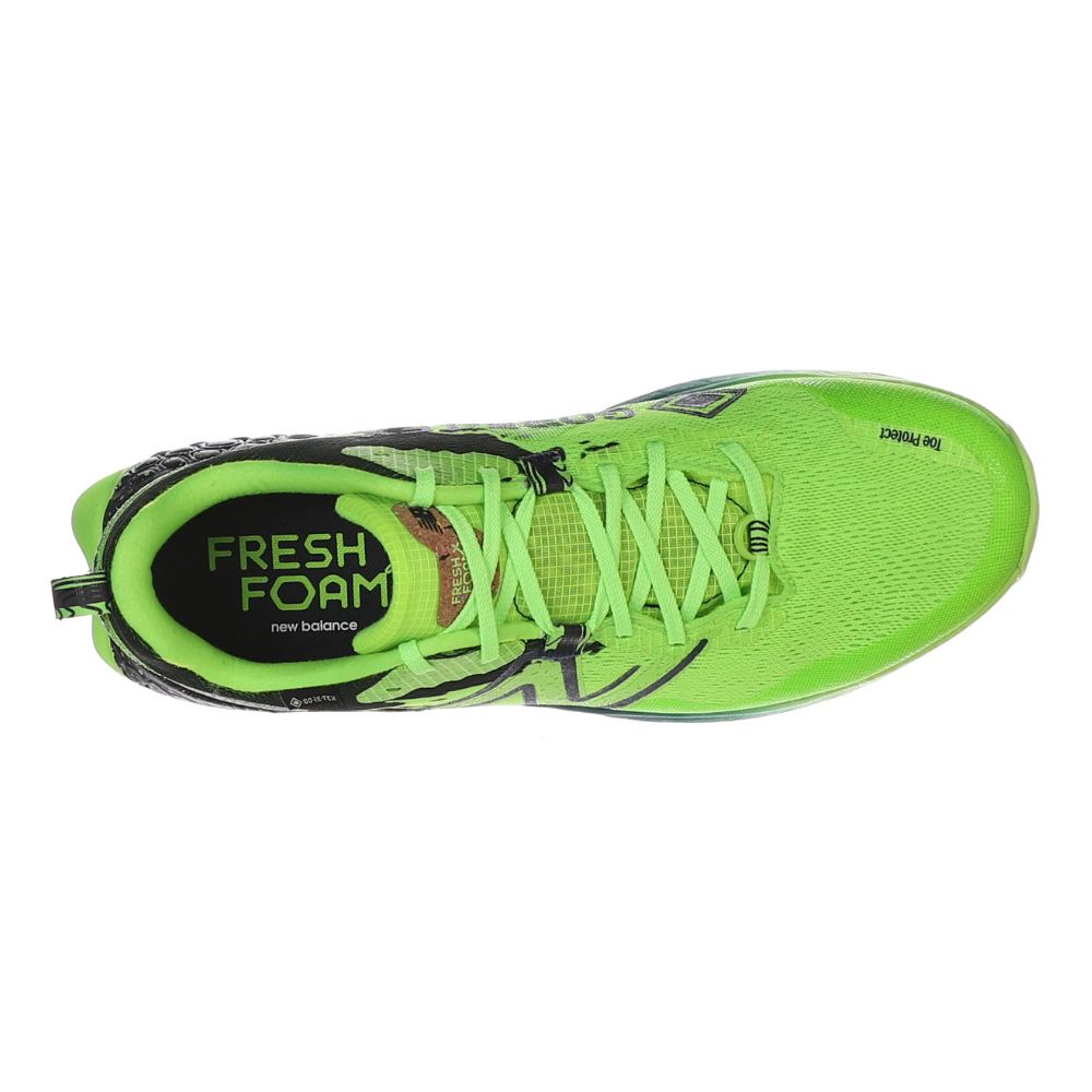 New Balance Men's Fresh Foam X Hierro Trail v7 GTX Men's Shoes - BlackToe Running#colour_pixel-green