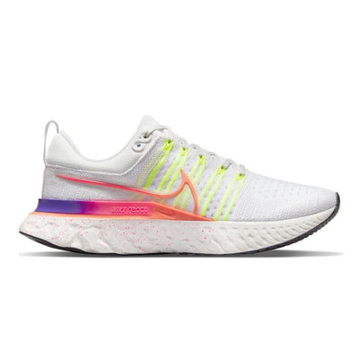 Nike Women's React Infinity Run Flyknit 2 Women's Shoes - BlackToe Running#colour_platinum-tint-bright-mango-hyper-pink