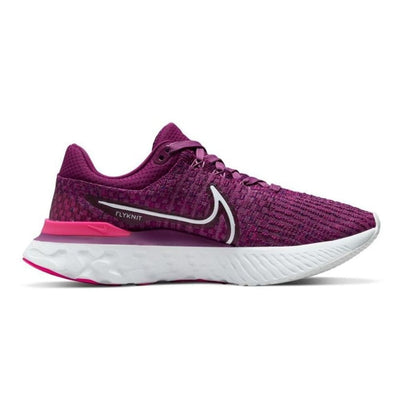 Nike Women's React Infinity Run Flyknit 3 - BlackToe Running#colour_light-bordeaux-white-pink-prime-sangria